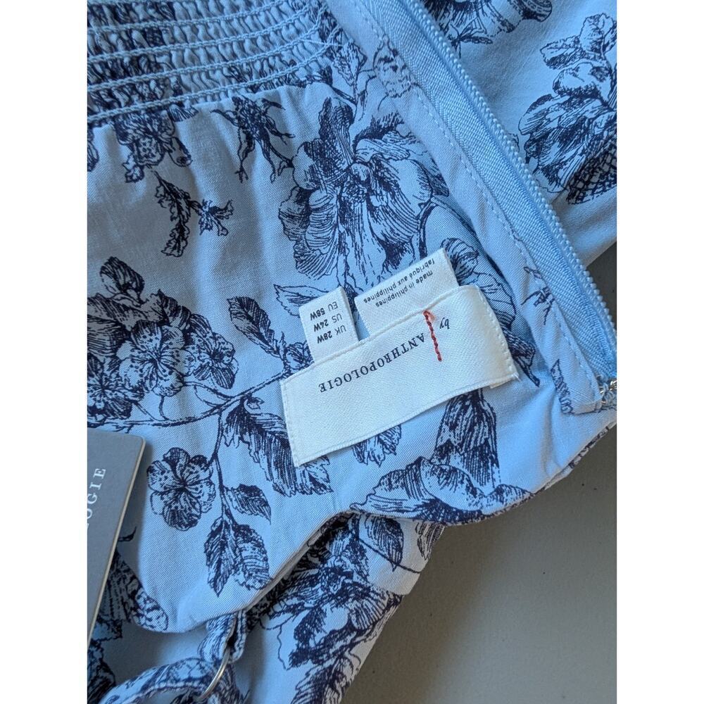 NWT Anthropologie Slim Scalloped Front-Slit Corset Dress Sz Plus 24W Blue #NB463 - Picture 9 of 12